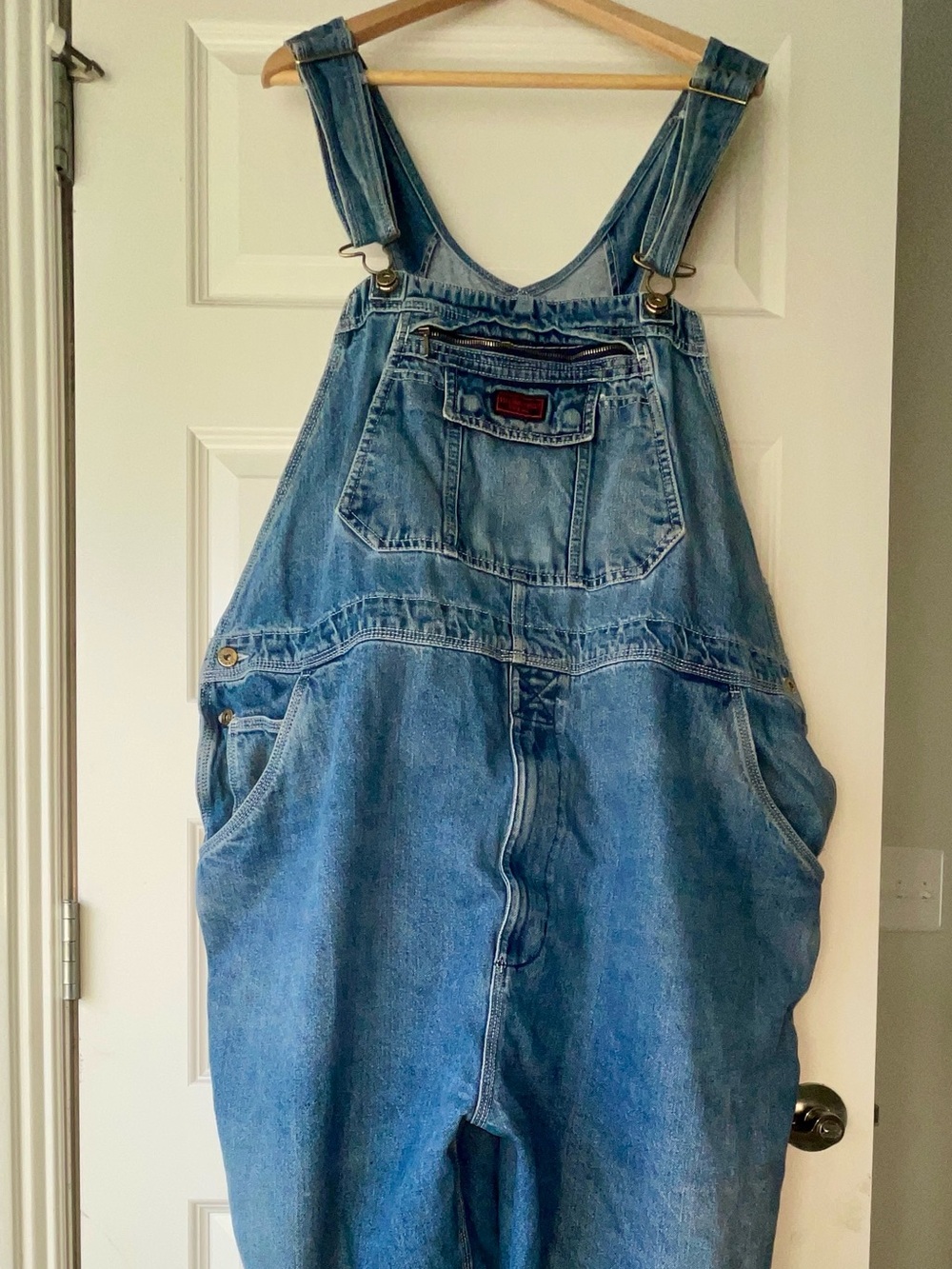 Vintage Style Five Brother Denim Bib Overalls Men's 50x28 Big & Tall Workwear Ca